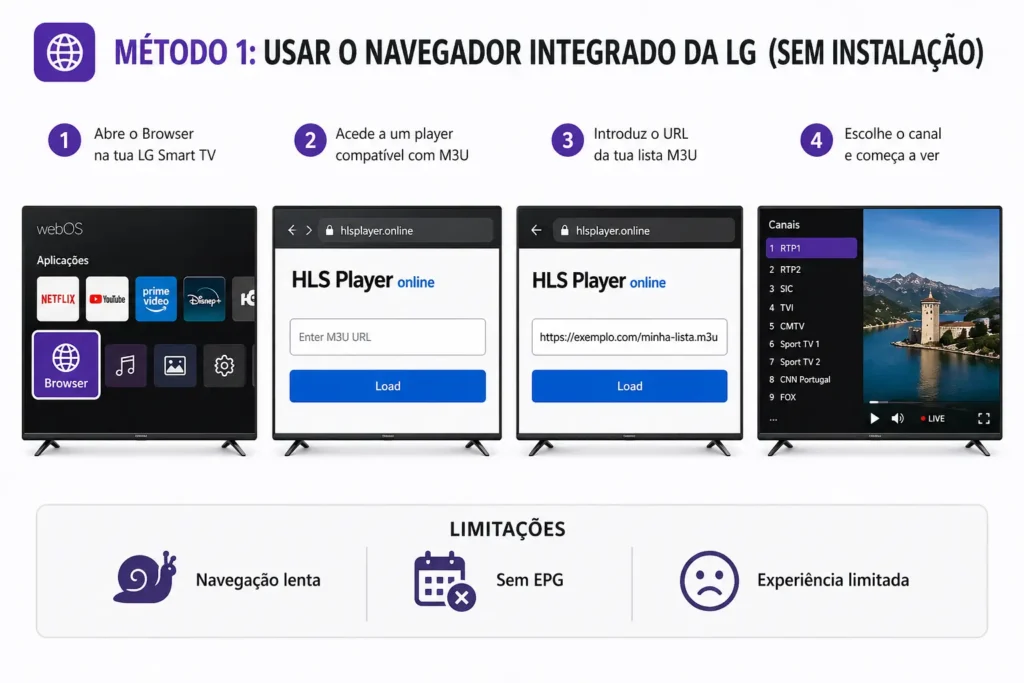 instalar IPTV na LG Smart TV